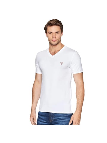 Guess Men's T-shirt Classic red logo triangle