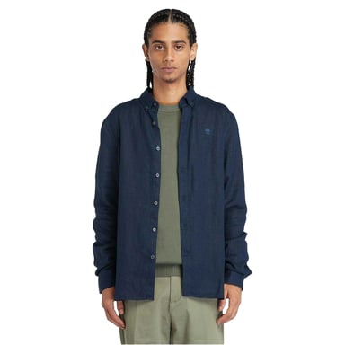 Timberland Mens Linen Relaxed Fit Shirt (Dark Sapphire)