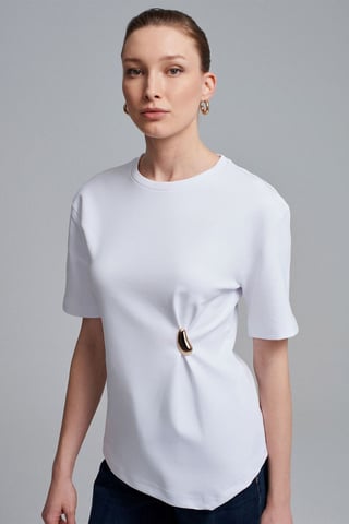 Women's Crew Neck Short-sleeve Jersey T-shirt