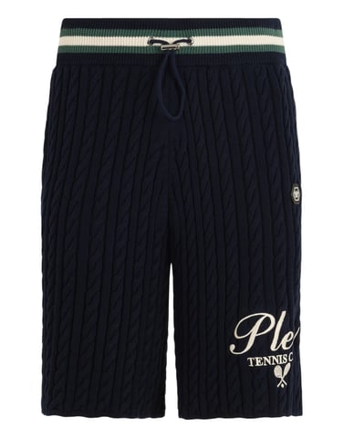 Knitted Drawstring Shorts Plein Tennis