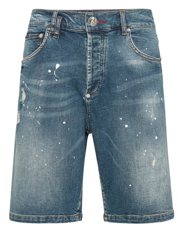Denim Shorts Skull