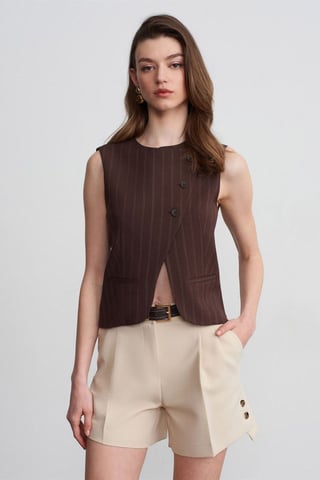 High-waist Tailored Crepe Shorts With Belt