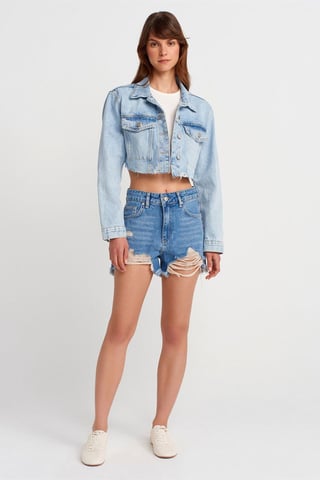 Women’s High-Waist Denim Shorts