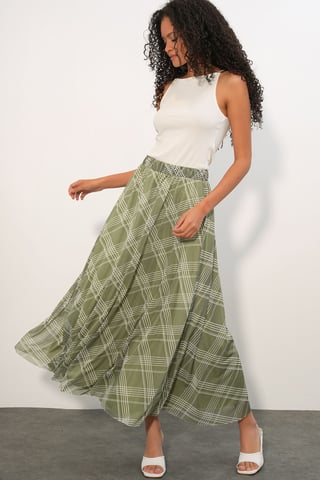 Floral High Waist Maxi Skirt