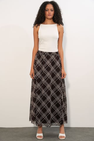 Floral High Waist Maxi Skirt