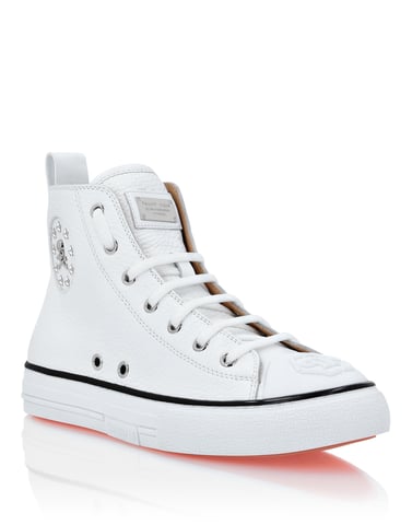 Leather Hi-Top Sneakers Megastar