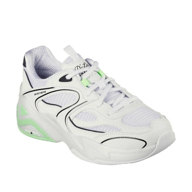 Skechers Womens/Ladies D´Lux Slip-on Trainers (White/Lime)