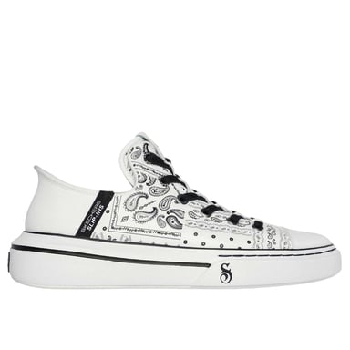 Skechers Mens Snoop Dogg Bandana Print Trainers (White/Black)