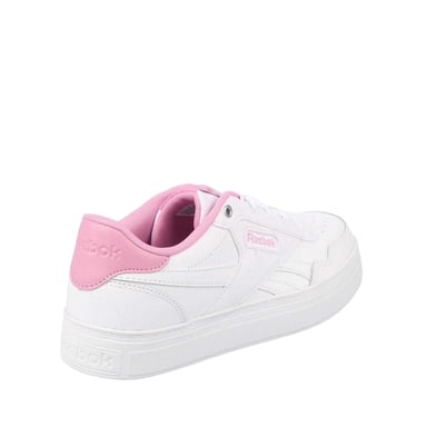 Reebok Womens/Ladies Court Advance Bold Leather Trainers (White/Pink)