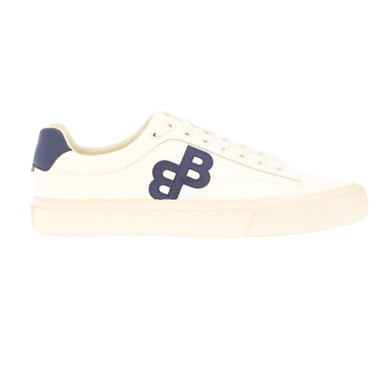 Boss Heren Aiden Leren Tennis Platte Trainers (Wit)
