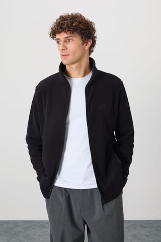 Herrens pläd zip-front sweatshirt
