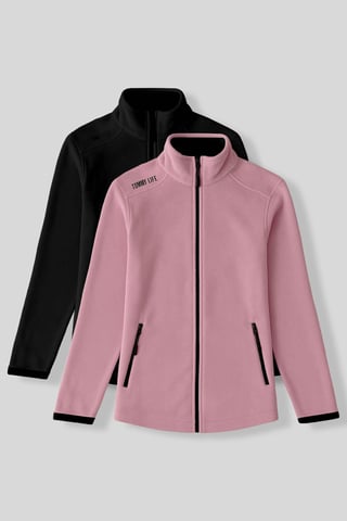 Kvinnors Plysch Zip Tröja