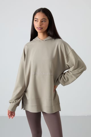 Oversized Printed Hooded Sweatshirt