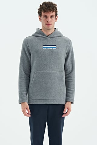 Herrtryckt logotryck hoodie