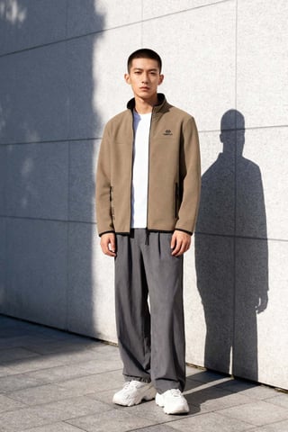 Men's Plush Zip-front Sweatshirt