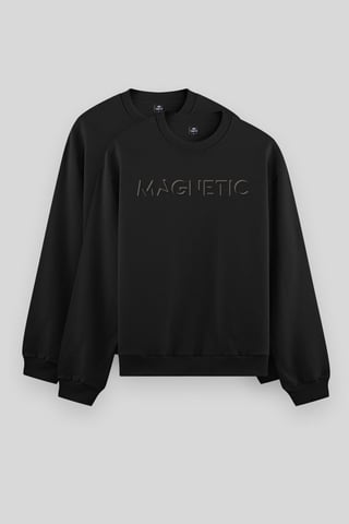 Herrtryckt rundhalsad sweatshirt