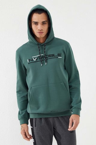 Men's Printed Hooded Sweatshirt With Pocket