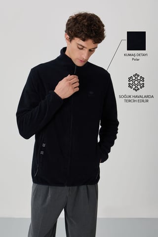 Men's Plush Zip-front Sweatshirt