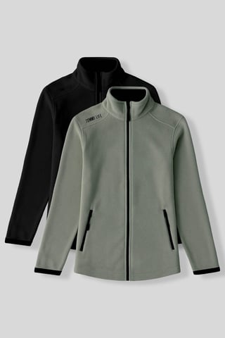Kvinnors Plush Zip Sweatshirt
