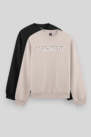 Herrtryckt crew neck sweatshirt