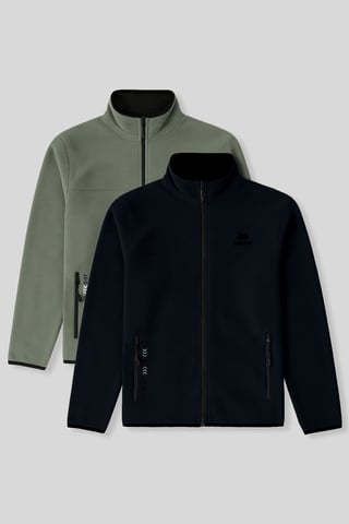 Herrarnas Plysch Zip-Frontröja