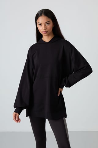 Oversized Printed Hooded Sweatshirt