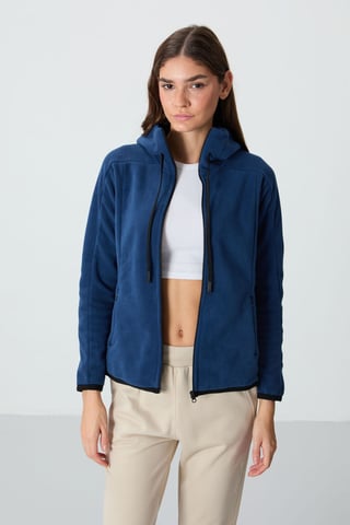 Women's Plush Zip-up Hooded Sweatshirt