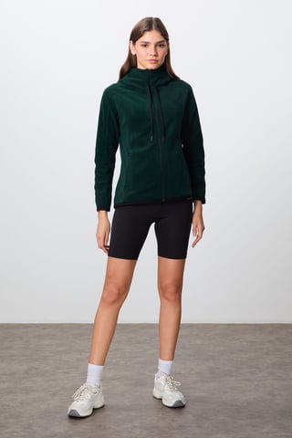 Women's Plush Zip-up Hooded Sweatshirt