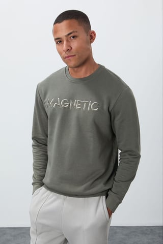 Men's Printed Crew Neck Sweatshirt