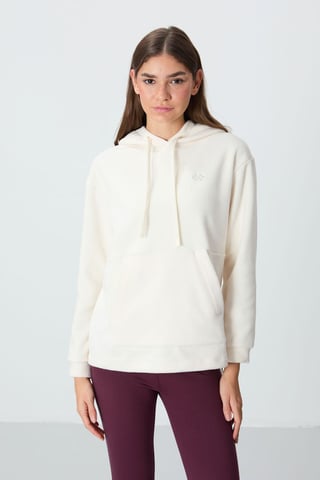 Oversized Plush Hoodie With Embroidery