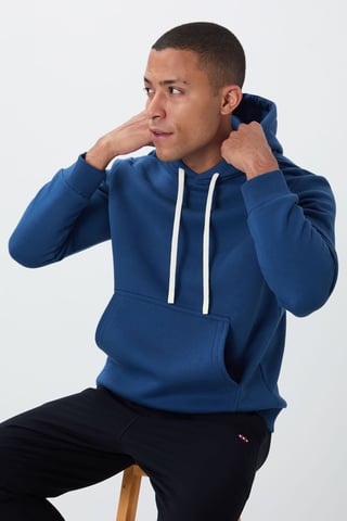 Men's Solid Hooded Sweatshirt With Pocket