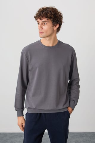 Mäns Enkel Rundhalsad Sweatshirt
