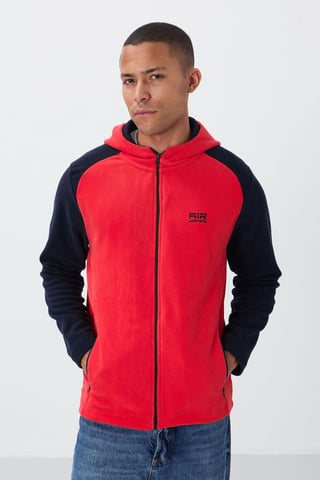 Herrarnas Plysch Zip-up Huvtröja