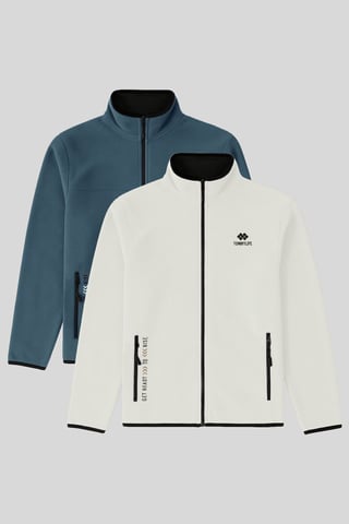 Herrar Plush Zip-Front Tröja