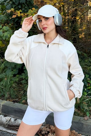 Överdimensionerad Färgblock Halvdraget Sweatshirt