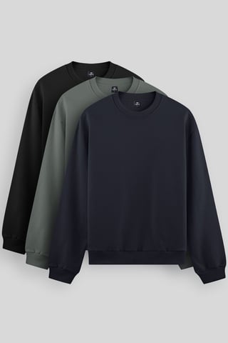 Mäns Enkel Rundhalsad Sweatshirt
