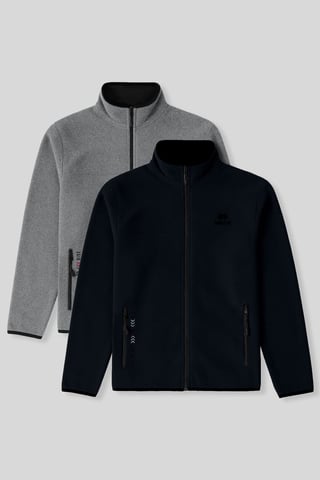 Herr Pluch Zip-Genomdrag Sweatshirt