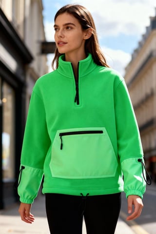 Oversized Plush Half-Zip Sweatshirt