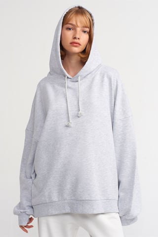 Överdimensionerad bomulls hoodie sweatshirt