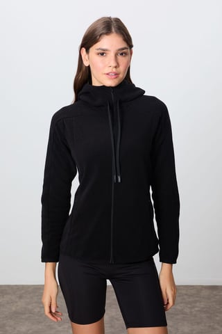 Women's Plush Zip-up Hooded Sweatshirt