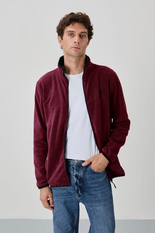 Men's Plush Zip-front Sweatshirt