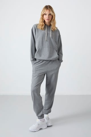 Oversized Hooded Sweatshirt And Pants Set