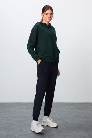 Oversized Hooded Zip Sweatshirt And Pants Set