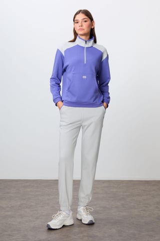 Color-Blocked Fleece Tracksuit Set