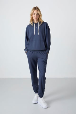 Oversized Hooded Sweatshirt And Pants Set