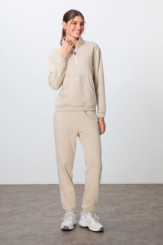 Color-Blocked Fleece Tracksuit Set