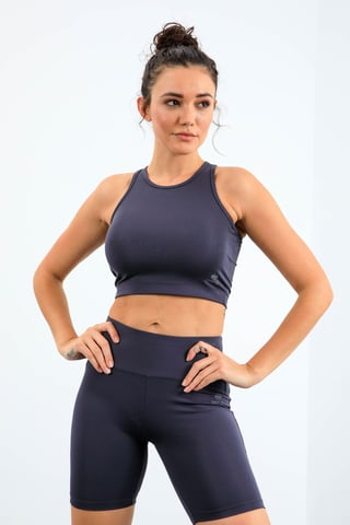 Sleeveless Slim-fit Active Set With Cycling Shorts