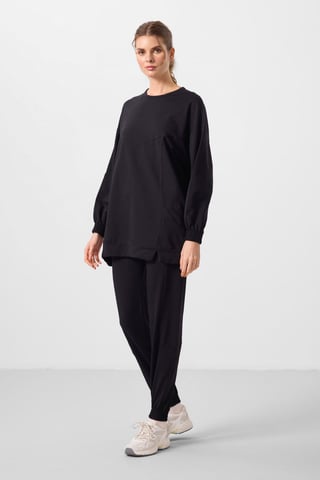 Oversized Fleece Sweatshirt And Pants Set
