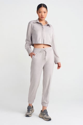 Faux Suede Jogger Pants