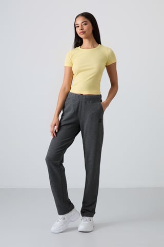 Högmidjade rakbenade sweatpants
